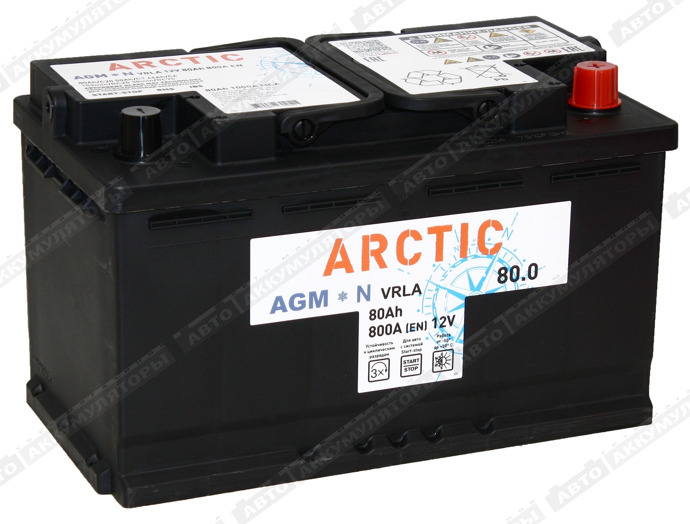 АКБ Arctic 80 Ач о/п AGM 6СТ-80.0 VRLA АКБ Arctic 80 Ач о/п AGM 6СТ-80.0 VRLA