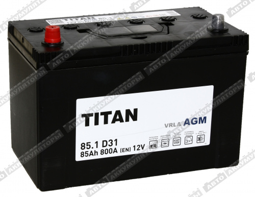 АКБ Titan 85 Ач AGM 6СТ-85.1 VRLA D31 B00